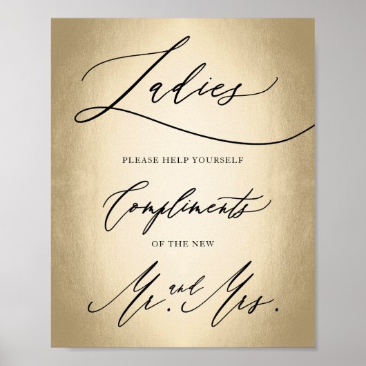 書スタイリッシュ道台所女性浴室標識 ポスター (正面)