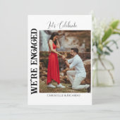 書スタイリッシュ道婚約パーティ 招待状 (スタンド正面)