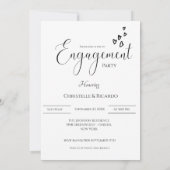 書スタイリッシュ道婚約パーティ 招待状 (裏面)