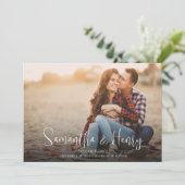 書スタイリッシュ道2枚フォトミニマルQRコード 招待状 (スタンド正面)