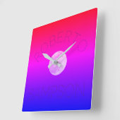 「書スターズ」アクリル時計 スクエア壁時計 (傾斜)