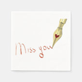 書ズ恋しく思紙 スタンダードカクテルナプキン (正面)