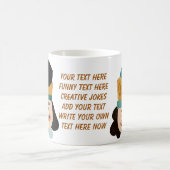 書テキスかわいらしト水の色の漫画 モーフィングマグカップ (中央)