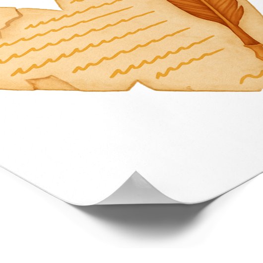 書ハート ポスター (角)