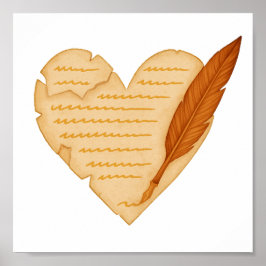 書ハート ポスター