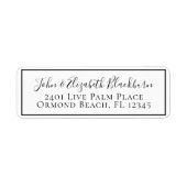 書パーソナライズされたモダン差出人住所 ラベル (正面)