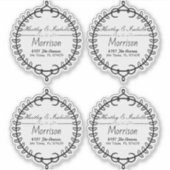 書パーソナライズされた澄ん住所 シール (正面)