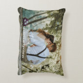 書パーソナライズされた結婚書の写モダン真 アクセントクッション (裏面(縦))