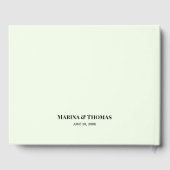 書パーソナライズされた結婚書の写モダン真 ゲストブック (裏面)