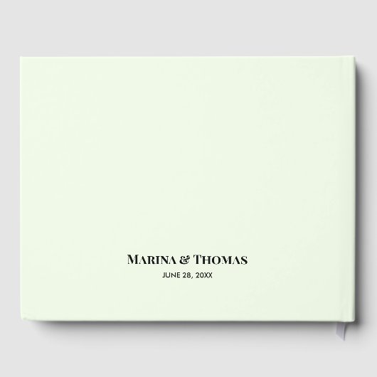 書パーソナライズされた結婚書の写モダン真 ゲストブック (裏面)