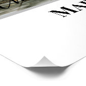 書パーソナライズされた結婚書の写モダン真 ポスター (コーナー)