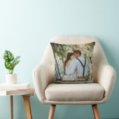 書パーソナライズされた結婚道入りモダン写真 クッション (椅子)