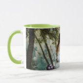 書パーソナライズされた結婚道入りモダン写真 マグカップ (左)