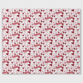 書パーソナライズされた道ボホバレンタインデーXOXO ラッピングペーパー (フラット)