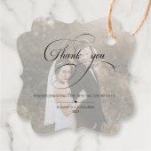 書パーソナライズされた道台本の写結婚真 フェイバータグ (裏面)