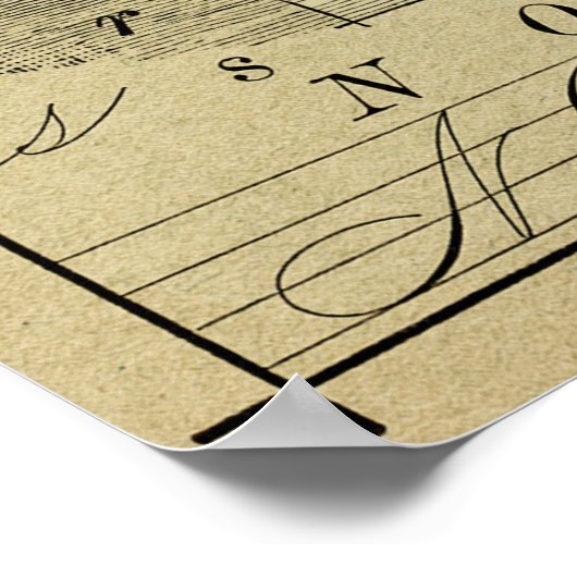 書ビクトリアン習 ポスター (角)