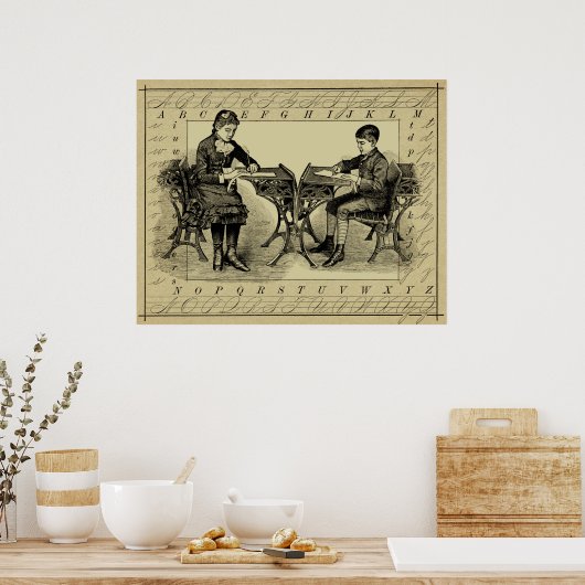 書ビクトリアン習 ポスター (キッチン)