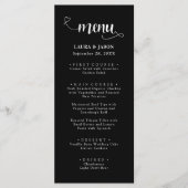 書ファンシー字の素朴メ結婚ニュー メニュー (正面)