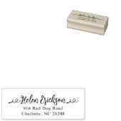 書ファンシー筆アドレス木版画印 ラバースタンプ (押印)