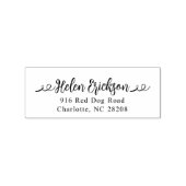 書ファンシー筆アドレス木版画印 ラバースタンプ (インプリント)