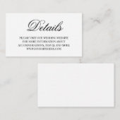 書ファンシー跡の結婚詳細 エンクロージャーカード (正面/裏面)