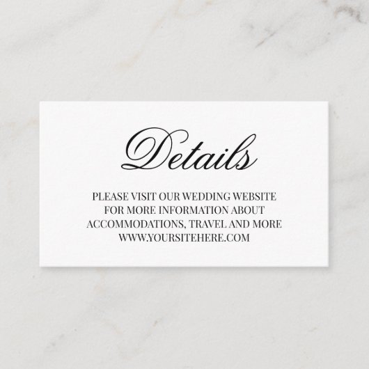 書ファンシー跡の結婚詳細 エンクロージャーカード (正面)