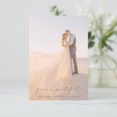 書フェミニン道フルブリード結婚写真 サンキューカード (スタンド正面)