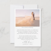 書フェミニン道フルブリード結婚写真 サンキューカード (裏面)