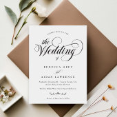 書フォーマルエレガント書の白黒結婚文字 招待状