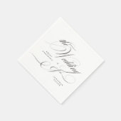 書フォーマルエレガント書ブラックタイ結婚ズ スタンダードカクテルナプキン (角)