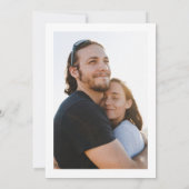 書フォーマルエレガント跡ブラックタイ写真結婚の 招待状 (裏面)