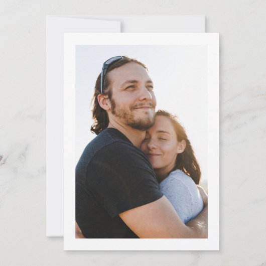 書フォーマルエレガント跡ブラックタイ写真結婚の 招待状 (裏面)