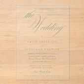 書フォーマルエレガント道Sage Green The 結婚's アクリル招待状 (正面)