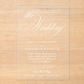 書フォーマルエレガント道Tuxedo The 結婚's アクリル招待状 (正面)