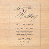 書フォーマルエレガント道Tuxedo The 結婚's アクリル招待状 (正面)