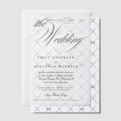 書フォーマルエレガント道Tuxedo The 結婚's ベラム紙招待状 (オフセット (招待状))