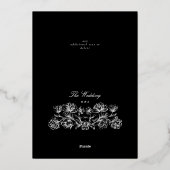 書フォーマル道エレガント黒金箔 箔招待状 (裏面)