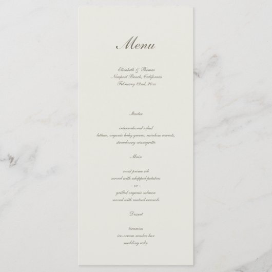 書フォーマル道クラシックベージュ色シンプル結婚s メニュー (正面)