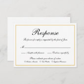 書フォーマル道縁どMine Choice結婚's 出欠カード (正面/裏面)