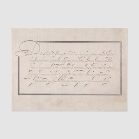 書フランスの道手書きスクリプトパーチメント 薄葉紙 (正面)