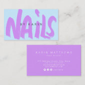 書ブラシ爪、 ネイル 名刺 (正面/裏面)