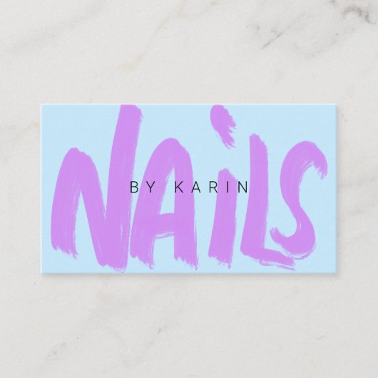 書ブラシ爪、 ネイル 名刺 (正面)