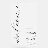 書ミニマルエレガント書の結婚歓迎 アクリルサイン (傾斜)