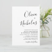 書ミニマルモダン書モノグラ結婚ム 招待状 (スタンド正面)