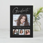 書ミニマルユニーク字インクスクリプトGrad 4写真 案内状 (スタンド正面)