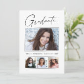 書ミニマルユニーク字インクスクリプトGrad 4写真 案内状 (スタンド正面)