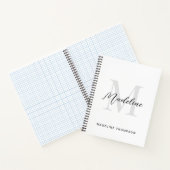 書ミニマル字白黒モノグラム ノートブック (内部)