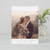 書ミニマル結婚パーソナライズされたの感謝 箔シーズンカード (立ち正面)