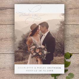 書ミニマル結婚パーソナライズされたの感謝 箔シーズンカード