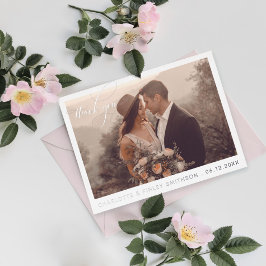 書ミニマル結婚パーソナライズされたの感謝 箔シーズンポストカード